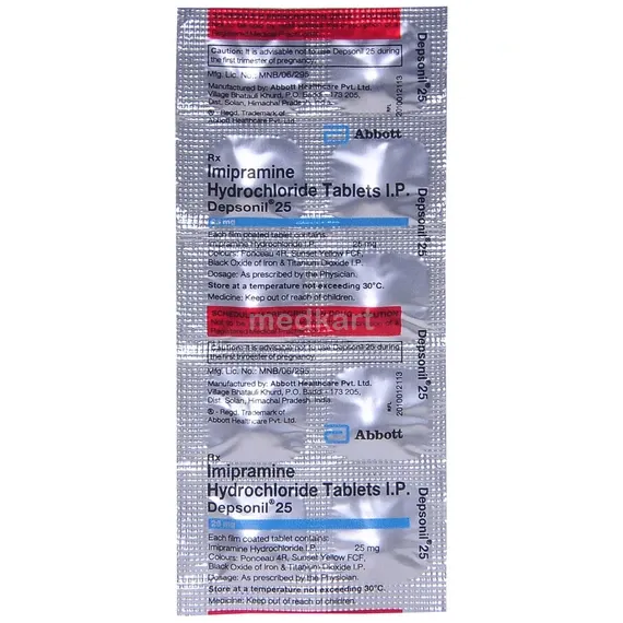 depsonil 25mg tablet 10's